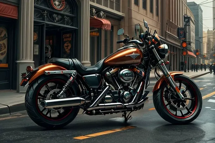 artificial intelligence,rides a motorcycle -harley davidson also upgraded with artificial intelligence the bike looks extremely sleek and modern