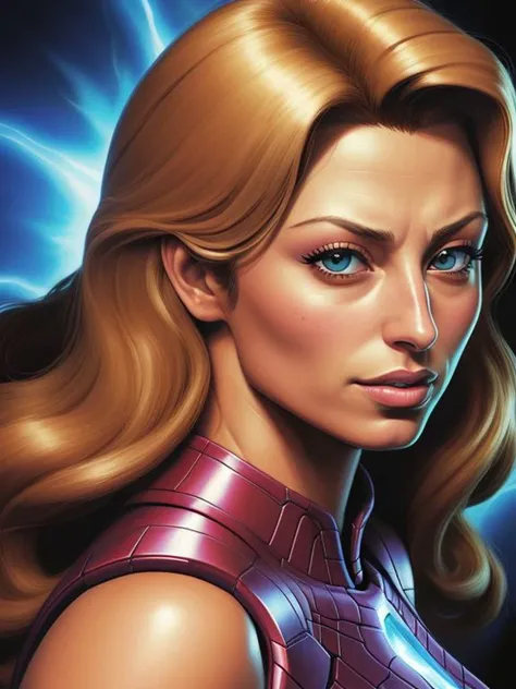 [Aly Michalka|Farrah Fawcett] , marvel vs. capcom style , 
extremely detailed, digital portrait,