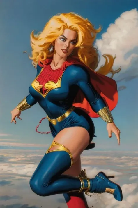 super woman at the sky, high detailed face, masterpiece, hdr, 8k, best quality, high quality, epic, cinematic photo, 35mm photograph, film, professional, 4k, highly detailed, frush, ARTSTYLE_kenkellyfantasyart_ownwaifu, warrentufts, ARTSTYLE_90sanime_x_comics_ownwaifu