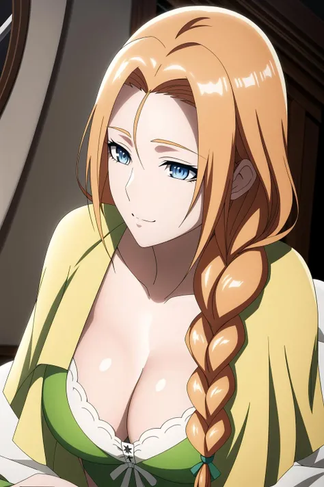 Simple White Background,
green dress,collarbone, cleavage, Yellow cape,
<lora:Aisha_Hart_Gluttony-KK77-V1:0.7>,
blue eyes, blonde hair,bangs,Long_hair,single braid,
<lora:Oda_Non_Style-KK77-V2:0.3>,<lora:more_details:0.1>,
1 girl, 20yo,Young female,Beautiful Finger,Beautiful long legs,Beautiful body,
Beautiful Nose,Beautiful character design, perfect eyes, perfect face,expressive eyes,perfect balance,
looking at viewer,(Focus on her face),closed mouth, (innocent_big_eyes:1.0),(Light_Smile:0.3),
official art,extremely detailed CG unity 8k wallpaper, perfect lighting,Colorful, Bright_Front_face_Lighting,White skin,
(masterpiece:1.0),(best_quality:1.0), ultra high res,4K,ultra-detailed,
photography, 8K, HDR, highres, absurdres:1.2, Kodak portra 400, film grain, blurry background, bokeh:1.2, lens flare, (vibrant_color:1.2),professional photograph,
(Beautiful,large_Breasts:1.4), (beautiful_face:1.5),(narrow_waist),