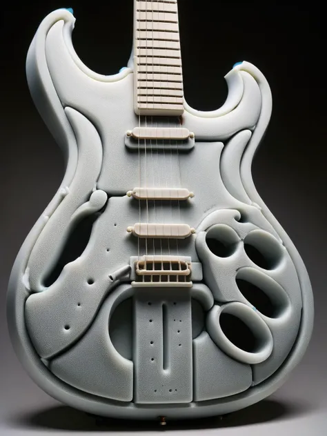 A ral-fittingfoam electric guitar with intricate styling <lora:ral-fittingfoam-sdxl:1>, <lora:EnvyBetterHiresFixXL01:0:hr=1>