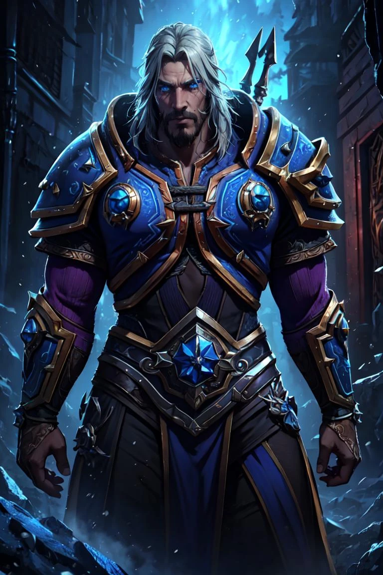 wowdk, (masterpiece:1.2), (best_quality:1.2), (ultra_detailed:1.3), 8k, extremely_clear, <lora:sxz-death-knight:0.7>, Warcraft