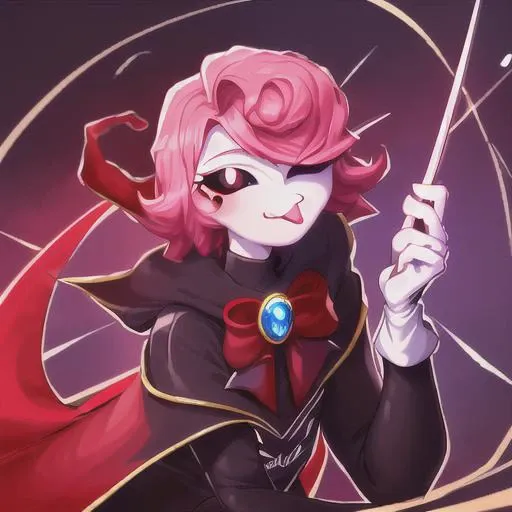 <lora:UTRedLORA:1> , masterpiece, Highest Quality, Highest Resolution, perfect background, perfect perspective, sharp image, perfect details, perfect lighting,
perfect shadows, Perfect lighting, Best background,
1girl, red, pink hair, white gloves, black eyes, colored sclera, bow, red cloak, stick out their tongue, tongue, (one eye is closed:1.1)