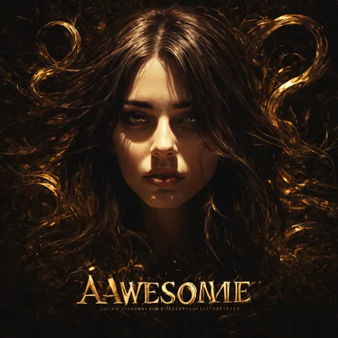 Typographic art vivid, abstract, surreal, shadows, 20 years old Maltese young woman, otherworldly background, eldritch, meadow, uncontested beauty, Viper, dangerous, (Legendary Gold outline). Stylized, intricate, detailed, artistic, text-based illustration, concept art, trending on cgsociety, trending on artstation.  <lora:linquivera:.475> linquivera, liiv1,<lora:d\EnvyAwesomizeXL01:.75> awesomize