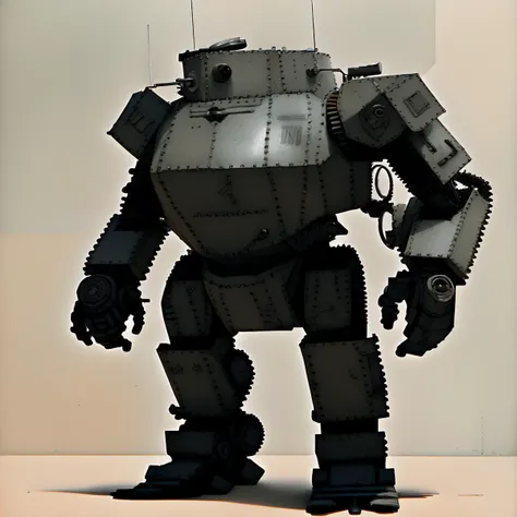 ((full body shot)) a armored mech by WAS-Dieselpunk