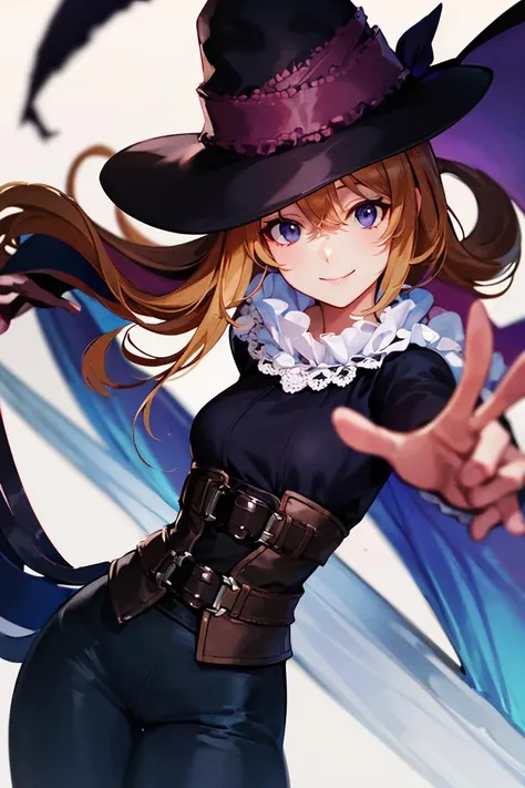 ((masterpiece,best quality)), absurdres, <lora:Lillet_Blan:0.7>, Lillet_Blan, solo, smiling, looking at viewer, cowboy shot, cinematic composition, dynamic pose