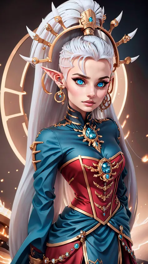 <lora:Yvraine_Warhammer_40K_v2:0.7> yvraine, 1girl, (solo:1.25), warhammer 40k, blue eyes, long hair, jewelry, very long hair, sidecut, undercut, topknot, hair ornament, white hair, earrings, pointy ears, jewelry,  <lora:Beautiful_CAT_v3:0.8> (masterpiece), best quality, high resolution, highly detailed, perfect lighting,