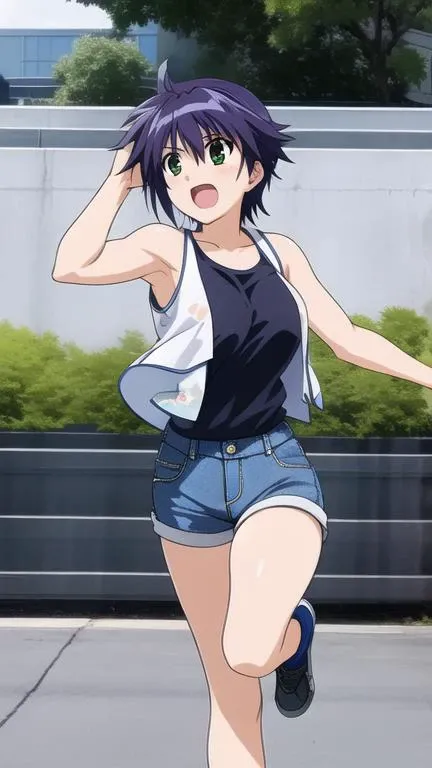 subaru nakajima, 1girl, open mouth,
denim, pants, tank top,
office, scenery,
<lora:nanoha-strikers-subaru-nakajima:0.8>