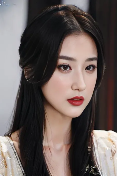 best quality, masterpiece, real,realistic, photo,photorealistic,upper body,
1girl, beautifly face,24yo mature female,portrait, very long hair, bangs,huangshengyi,
<lora:huangshengyi_0805v1_09:0.7>