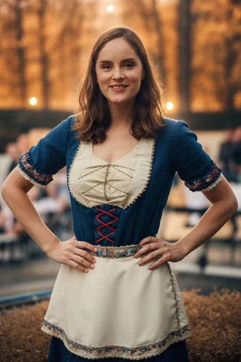 1girl, solo, German dirndl, Oktoberfest, smile, soft colors, bokeh, masterpiece, high quality, (high detailed skin:1.1)
<lora:sophie_rundle_lora_v01:1> sophie88