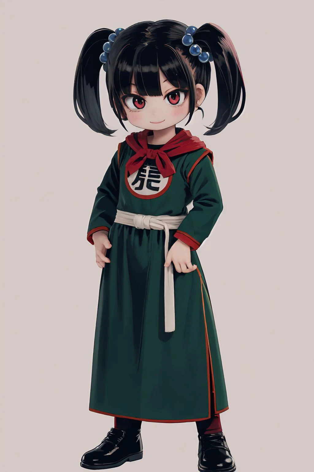 masterpiece, look at viewer, 1girl, standing, solo, full body,smile,
<lora:DQ3FIGHTER:1>fighter \(dq3\), twintails, hair bobbles, chinese clothing,
simple background,