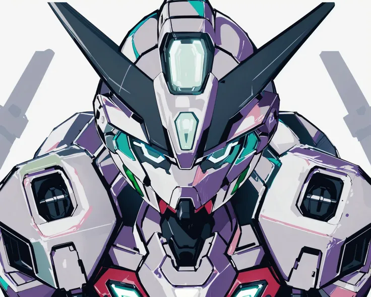 masterpiece, best quality,ultra-detailed,science fiction, no humans, mecha, robot, mobile suit, gundam,CALIBARN,<lora:CALIBARN:0.9>,
v-fin,glowing eyes,
portrait,close-up,looking at viewer,
