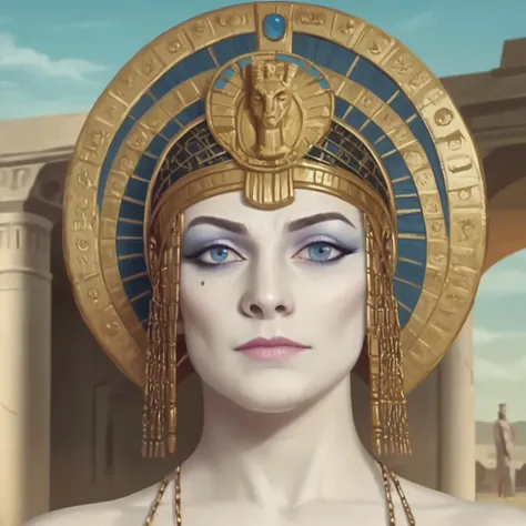 score_9, score_8_up, score_8, (masterpiece, best quality, highly detailed, realistic), source_western, 2.5d, screencap, portrait of lcasati as an ancient egyptian goddess, facing the viewer, straight hair,  very close up, (Pale skin:1.5)
<lora:Marchesa_Luisa_Casati_Pony-000008:.8> lcasati