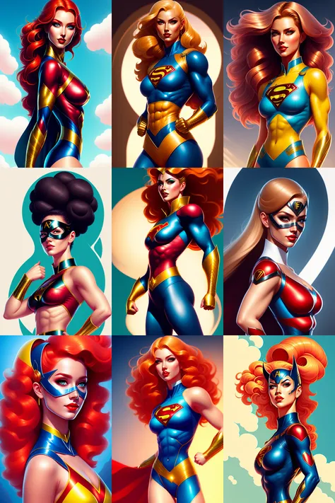 Portrait of a beautiful superhero women