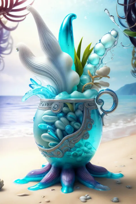 atlantistech, seaslug cocktail, slime, colorful, vibrant, intricate, detailed, photorealistic, <lora:AtlantisTech:0.9>