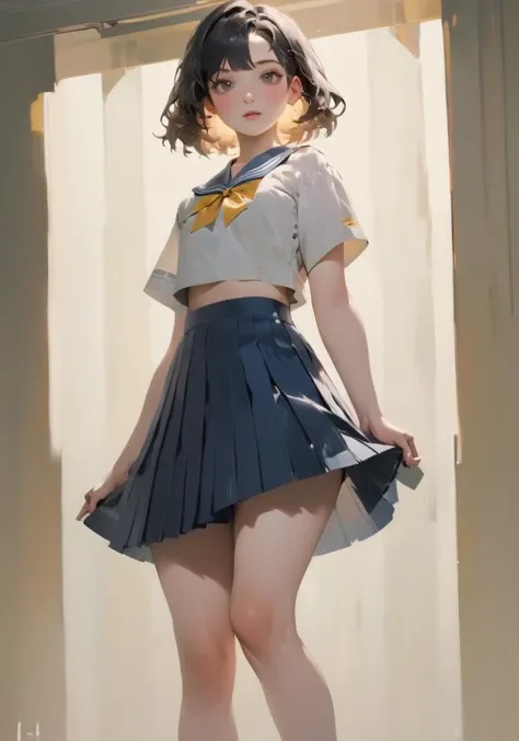 cute girl
serafuku,pleatsskirt