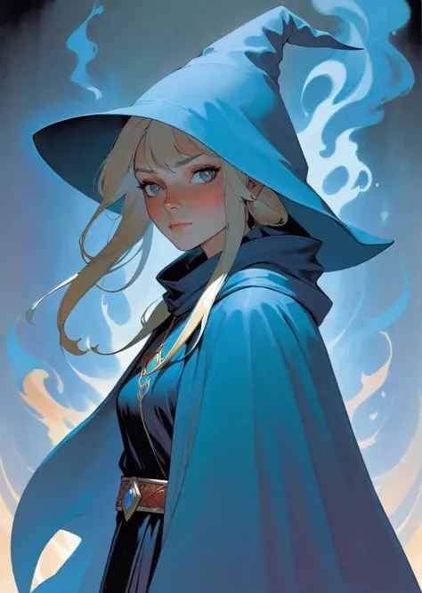 1 female mage, hood, casting spell
detailed, colorful, dramatic lighting, shadow,
(best quality)
art by Jean Giraud Phil Noto