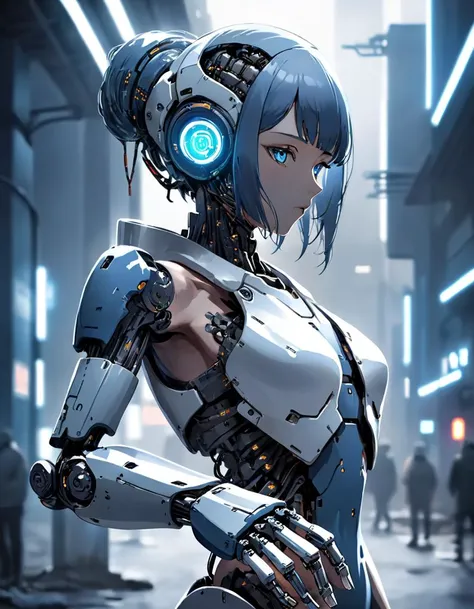 Robot girl with no clothes on --auto --s2