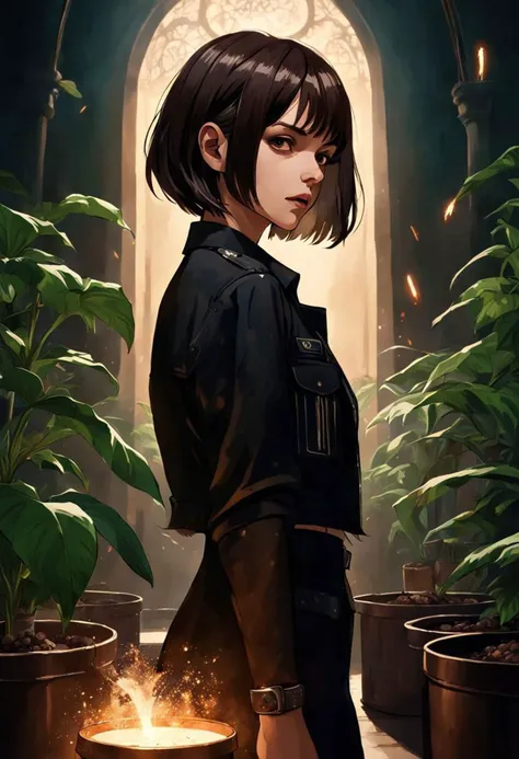Leon, professional assassin with Mathilda, pot of plant, cool, calm, young, cute, beautiful, Gothic, natural beauty, slim and sexy,
high quality, hyper realistic, HD, 8k, Cinematic Scene, dramatic lighting, cinematic, epic Steven Spielberg still, sharp focus, emitting diodes, smoke, artillery, sparks, racks, system unit, resolution blade runner