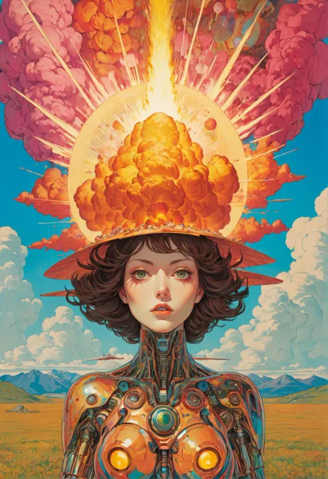 psychedelic version of 1 female,futobot , explosion face sit
collage by Giovanni Segantini , bubblegum pop,