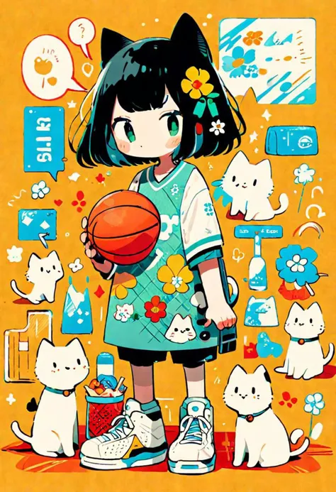 kitty, cute, basketball, puppy, flower, ?, thinking, nutureborn