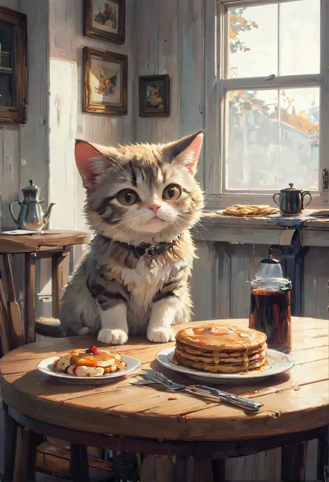 Positiv Clip L
cat, wooden table, stack of pancakes, syrup
Positive Clip G
A cat sits on a wooden table and looks at a stack of pancakes with syrup
Positive Refiner
A cat sits on a wooden table and looks at a stack of pancakes with syrup
---------