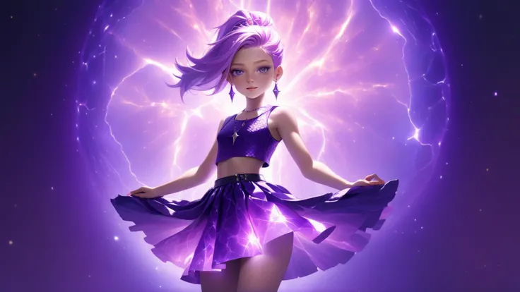 [(ulzzang1.1:0.1), (pure eros:0.1):-0.05], 1girl, (semi realistic:1.3), (hyper realistic texture skin:1.3), witchcore, purple skirt, glowing aura, (-yeld gi1.4)