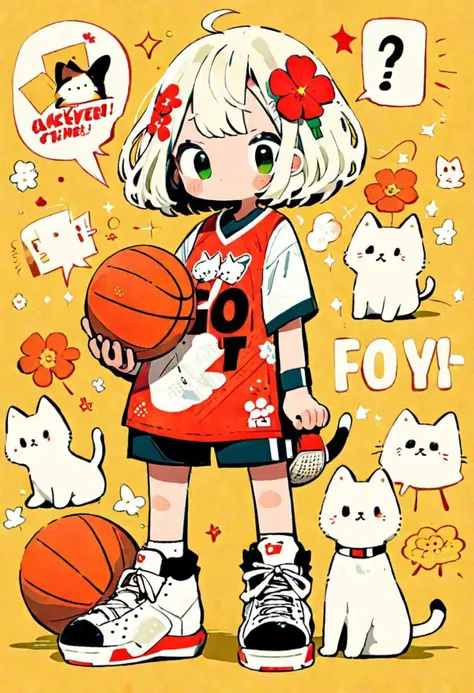 kitty, cute, basketball, puppy, flower, ?, thinking