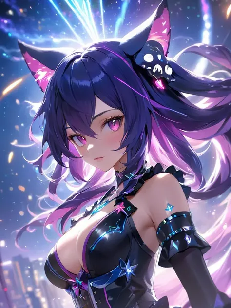 wani wani panic,startrail,
a pretty 19-year-old dark magical-girl plotting mischief, dark magical-girl outfit, cleavage, cat ears, skulls and terror, magical tattoos, vibrant magical particle effects, volumetric lighting, anti-aliasing, color-graded, bokeh, 1DOF, nikon D850,
cinematic photo official art,unity 8k wallpaper,ultra detailed,aesthetic,masterpiece,best quality,photorealistic,entangle,mandala,tangle,entangle,dynamic angle,the most beautiful form of chaos,elegant,a brutalist designed,vivid colours,romanticism,atmospheric . 35mm photograph, film, bokeh, professional, 4k, highly detailed, skin detail realistic, ultra realistic