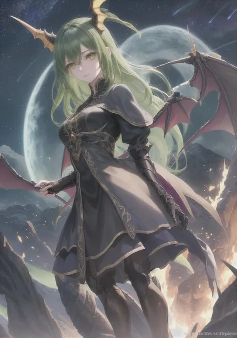 realistic,
DEEP DARK FANTASY dragon
,wani wani panic,startrail,gorgeous atmosphere,
ultra realistic detailed,aesthetic,best quality,(photorealistic:1.2),dynamic angle,elegant,realistic skin detail ,