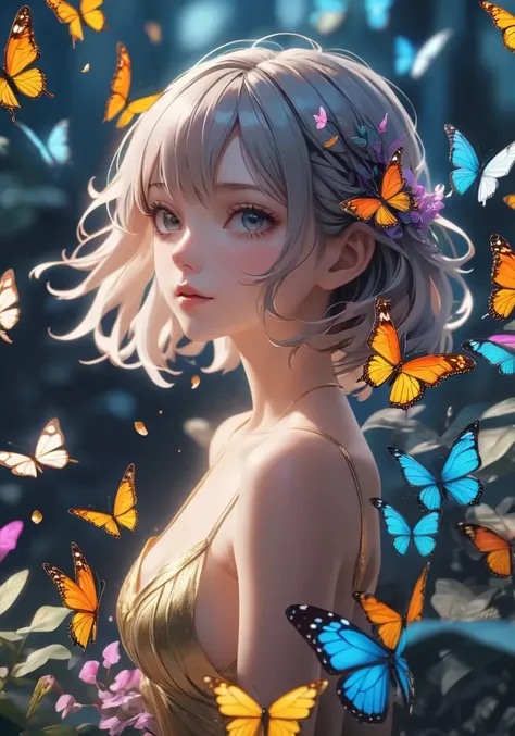 highres,best quality,natural, 100,000,000,000,000,000,000,000,000,000,000 butterflies in seven colors
,cinematic photo official art, 8k wallpaper,ultra detailed, aesthetic quality,photorealistic,entangle,dynamic angle,the most beautiful form of chaos,elegant,a brutalist designed,vivid colours,romanticism,atmospheric . 35mm photograph, film, bokeh, professional, 4k, highly detailed, skin detail realistic, ultra realistic,Perspective