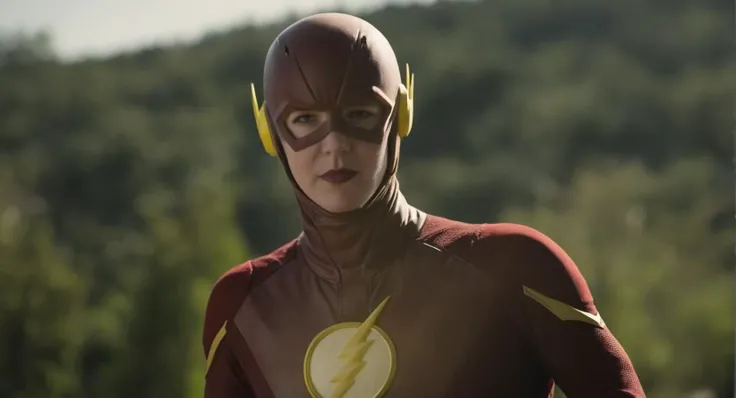 cinematic film still of Cinematic Film Footage
<lora:The Flash:1>
<lora:Cinematic Film:1>
The Flash a woman with original flash suit, shallow depth of field, vignette, highly detailed, high budget, bokeh, cinemascope, moody, epic, gorgeous, film grain, grainy