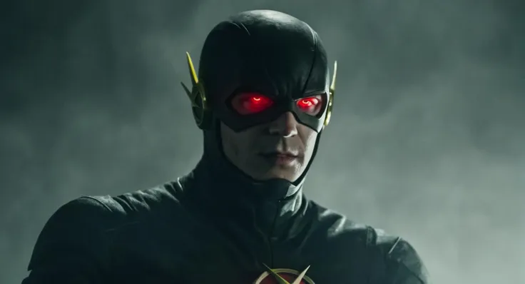 Dark Moody Atmosphere, Cinematic Film Footage
<lora:The Flash:1>
 <lora:Cinematic Film:1>
The Flash a zombie with a flash on his face Black Flash, dramatic, mysterious, dark moody atmosphere