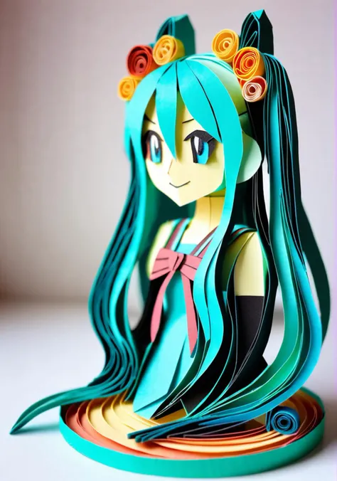 hatsune miku, papercraft-paper quilling,
<lora:PaperArt9In1_V1:1>