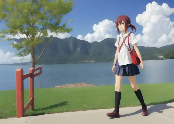 anime, walking to school