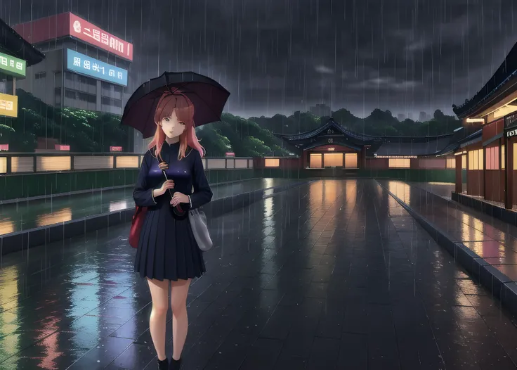 4AM The Rainy Season In Seoul Has Begun , Umbrella Sound For Sleep , Rain Sounds 4K HDR