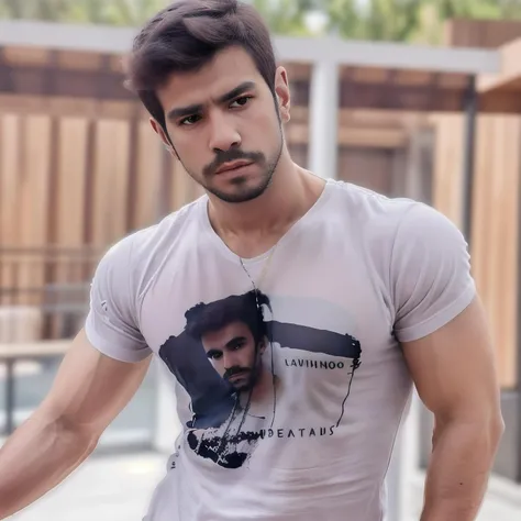 muscled, t-shirt, Mariano Gomes <lora:Mariano Gomes:1>, face focus, face detais, (realistic), 8K image