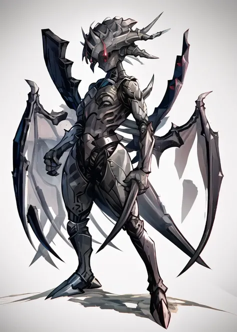absurdres,(solo:1.8),((demon:0.6)+dragon),
gradient background,science fiction,
spikes,armor,holding weapon,sword,gauntlets,
claws,mecha,wings,
<lora:K-SUWABE-Monsters:1>