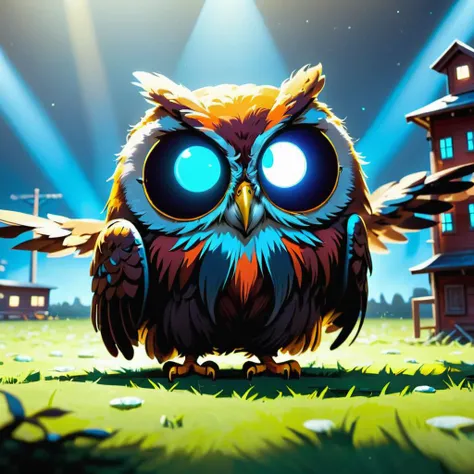 ((best quality)), ((masterpiece)), ((realistic,digital art)), (hyper detailed),tumorpunkai Fields Night Owl,Placid Waters,Foundation, octane rendering, raytracing, volumetric lighting, Backlit,Rim Lighting, 8K, HDR <lora:TumorPunkAI:1>