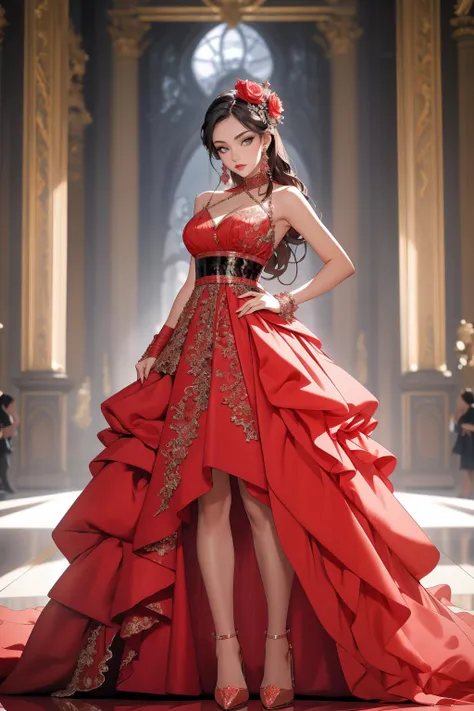 ((Masterpiece, best quality,edgQuality)),solo,1girl,
Haute_Couture, designer edgHC_dress,visible legs, woman wearing a Haute_Couture edgHC_dress, front view, fashion show background
<lora:edgHaute_Couture_MINI:1>