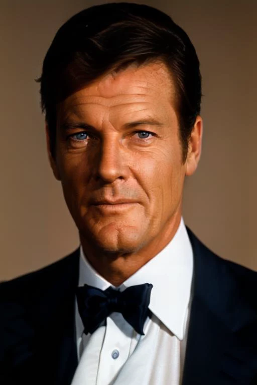 man, portrait of rogermoore as james bond, color, low key, dark, beautiful face, <lora:LowRa:0.5> <lora:RogerMoore_SD1.5_V1:1>