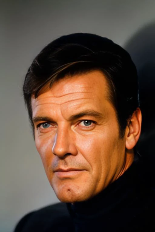 man, portrait of rogermoore as james bond, color, low key, dark, beautiful face, <lora:LowRa:0.5> <lora:RogerMoore_SD1.5_V1:1>