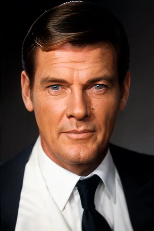 man, portrait of rogermoore as james bond, color, low key, dark, beautiful face, <lora:LowRa:0.5> <lora:RogerMoore_SD1.5_V1:1>