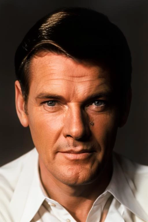 man, portrait of rogermoore as james bond, color, low key, dark, beautiful face, <lora:LowRa:0.5> <lora:RogerMoore_SD1.5_V1:1>