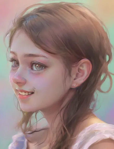 a teen girl, cute, beautiful eyes, dynamic profile view, looking at viewer, smile
highres, hq, highly detailed, masterpiece,
<lyco:YanjunChen:.8>