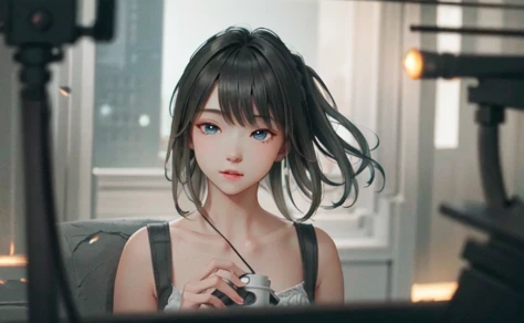 1girl,, masterpiece, illustration, dreamy, realistic, intricate details, studio photography, cinematic light, chromatic aberration, RAW, ultra high res, film grain, high saturation, high brightness, depth of field <lora:lumi2:0.5>