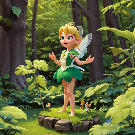 Tinkerbell in a forest