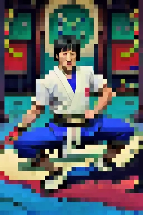 jackie_chan the kung_fu master in the dojo