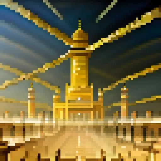 golden spires of Akshardham Temple glinting under (the clear Indian sky:0.98)