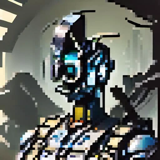 portrait of a fantastic strange machine metal (robot), no face, lots of pistons and gears BREAK eyeball